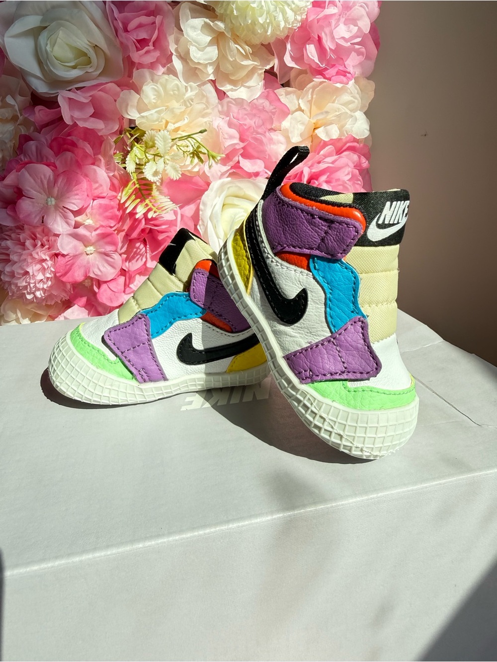Nike Kids Multicolor High-Top Sneakers with Bright Paneling